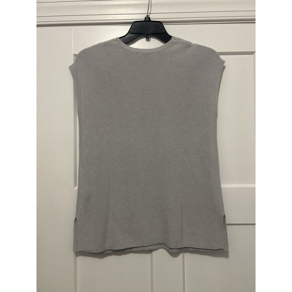 J. Jill Wearever Collection Small Petite Sweater Gray Tunic Sleeveless Pullover - Picture 6 of 6